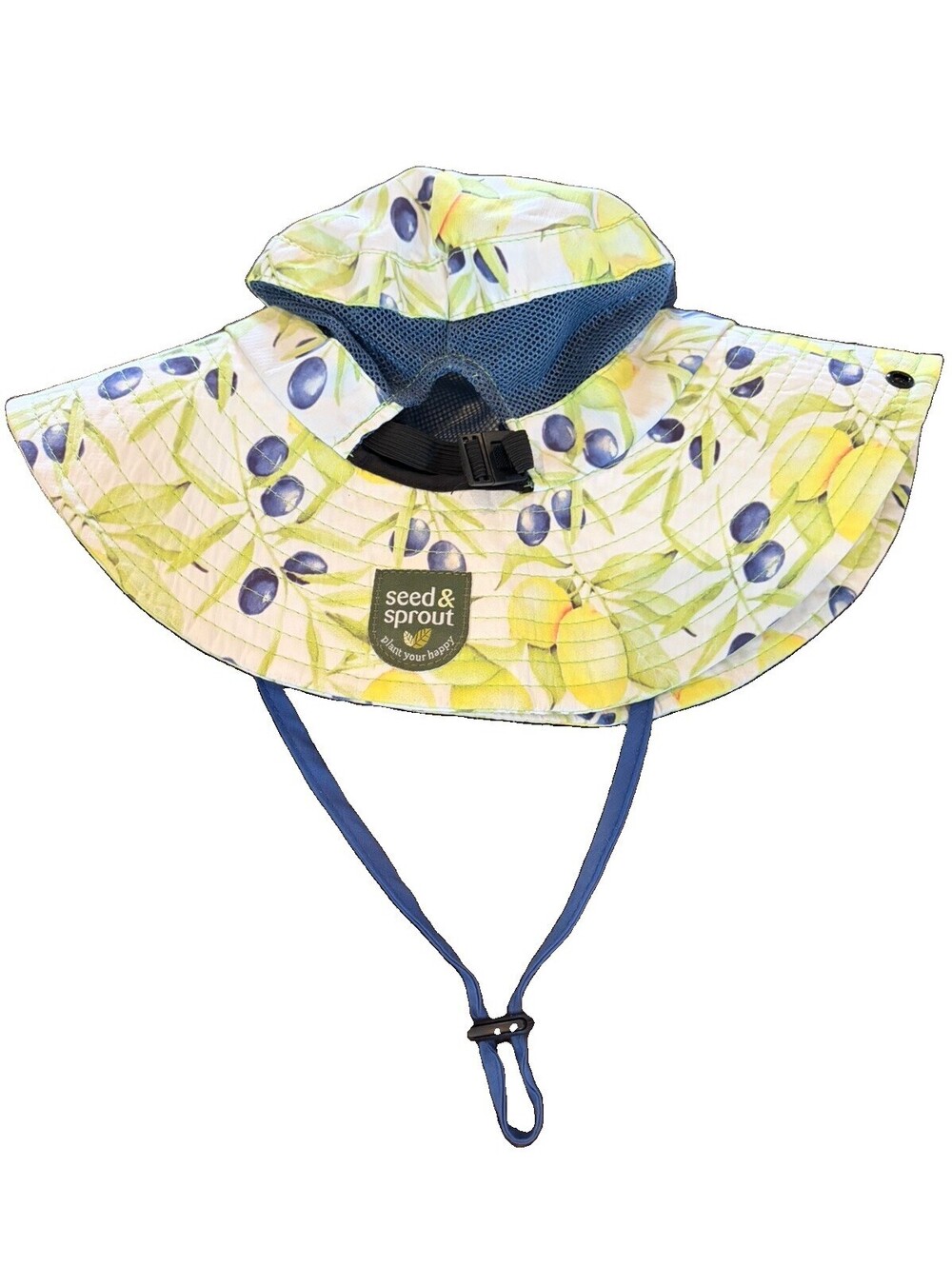 Seed & Sprout Lemon Grove Gardening Sun Hat Wide Brim Adjustable Ponytail - Picture 7 of 7